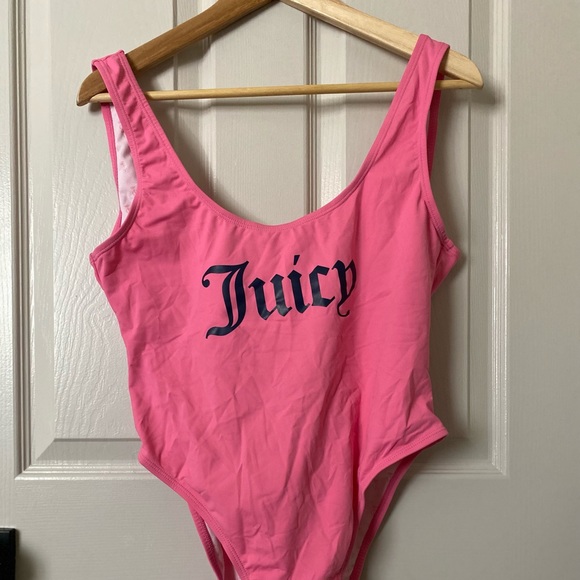 JUICY BLACK LABEL PINK ONE-PIECE SWIMSUIT - Picture 1 of 6